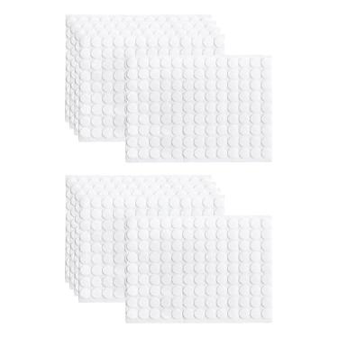 Imagem de IEUDNS Almofadas para móveis 0,5 polegadas de diâmetro autoadesivas, espaçadoras de amortecimento redondas brancas multiuso EVA para portas de parede e, 10 Folhas