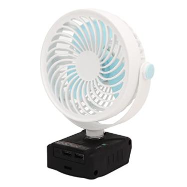 Imagem de Zhjvihx Ventilador Alimentado por Bateria, Design Portátil de Portátil, Com Bateria de íons de Lítio de 18V de 18V para Uso Industrial (Branco)