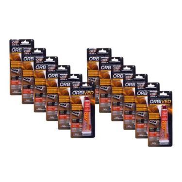 Imagem de 12 SILICONES COLA VERMELHO ALTA TEMPERATURA ORBIVED 50g