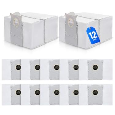 Imagem de Pacote com 12 sacos de pó compatíveis com Ecovacs Deebot X8 Pro Omni/X9 PRO OMNI/T50 Pro Omni/T50 MAX PRO OMNI /T80 OMNI Robot Aspirador, sacos de substituição descartáveis de grande capacidade.