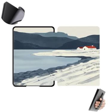 Imagem de GUKSRASO Capa para 6.8" Kindle Paperwhite 11ª Geração/Signature Edition (Modelos: M2L3EK/M2L4EK) - Capa Protetora de TPU Macio com Textura de Favo de Mel e Alça de Mão