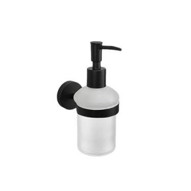 Imagem de Toalheiro serrilhado preto fosco, suporte para papel, toalheiro, porta-copos, escova de vaso sanitário, acessórios de banheiro de parede em aço inoxidável, dispensador de sabão