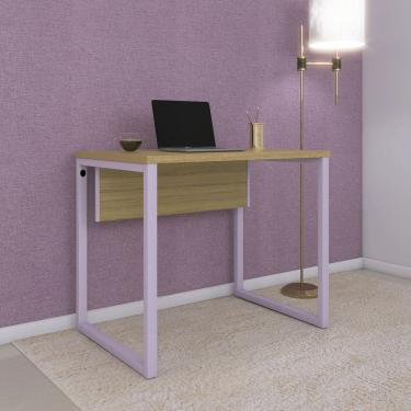 Imagem de Mesa para Escritório Industrial 90cm P25 Samba/Lilás