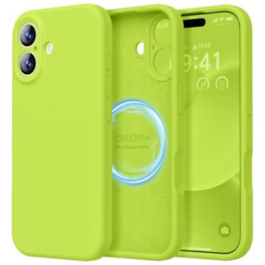 Imagem de LOVE 3000 Capa projetada para iPhone 17, silicone premium [compatível com Magsafe] [forro de microfibra macio antiarranhões] capa protetora à prova de choque para homens e mulheres de 6,3 polegadas