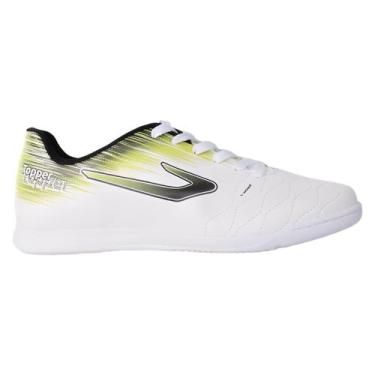Imagem de Chuteira futsal topper flame, Branco, Verde, 41
