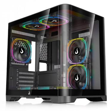 Imagem de Gabinete Gamer Rise Mode Galaxy Curved S/Fan S/Fonte MiniTower USB 3.0 Preto - RM-GA-GC-FB