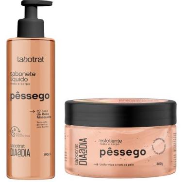 Imagem de Kit Para Banho Esfoliante Rosto e Corpo e Sabonete Liquido Labotrat Di