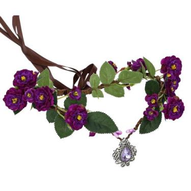 Imagem de Bandana MOSTORY Purple Fairy Flower Crown Elf Renaissance
