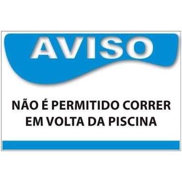 Imagem de Placa para Piscina em Material PS 1MM - Sinalização Interna e Externa 