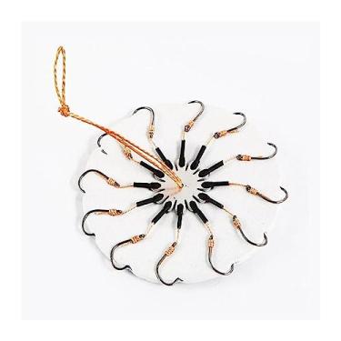 Imagem de GRFIT Ganchos de pesca 2 peças/lote isca de carpa anzóis para pesca gancho de corda de explosão evita o enrolamento de linhas de PE com mangueira ganchos de aço carbono anzóis (tamanho: 11#)