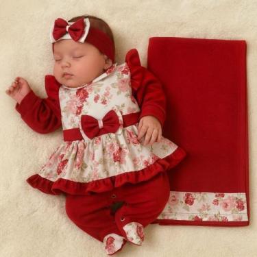 Imagem de Saída Maternidade Menina Kit 05 Peças Catarina Roupas de Bebê - Girass