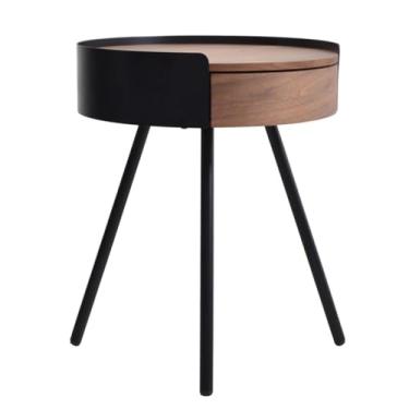 Imagem de Mesa lateral minimalista redonda sofá mesa lateral quarto mesa de cabeceira café moderno e minimalista sala de estar canto