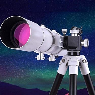 Imagem de Telescópio para viagem ao ar livre, telescópios para adultos, telescópios de astronomia, refrator de distância focal de 700 mm com tripé ocular de 10 mm/20 mm