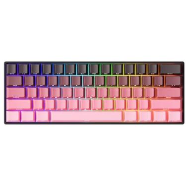 Imagem de Teclado Mecânico Gamer Magnético Akko x Monsgeek Fun60 Pro SP Black&Pink Gradient 8K Switch Akko Glare Linear AKKO01-00006-BP