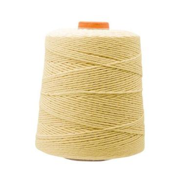 Imagem de Barbante Pluma 600g Colorido Fio 6 / Fio 8, Amarelo Bebê Fio 8 Cor 27