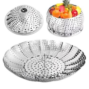 Imagem de Cesto Cozimento A Vapor Inox Cozinhar Legumes Verduras Fruta - Varieda