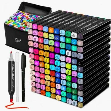 Imagem de Marcadores Canetinhas Coloridas Ponta Dupla Estojo 24 Cores