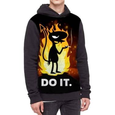 Imagem de Moletom Com Capuz Lucifer Luci Desencanto Ref:616 - smoke, Preto, GG