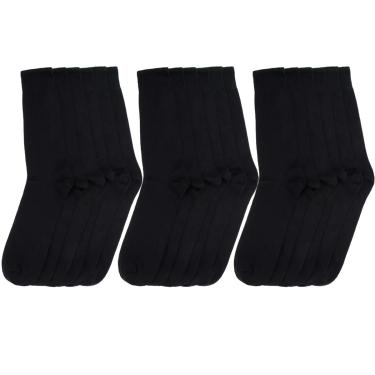 Imagem de Kit 9 Pares de Meia Selene Social Cano Longo Masculina - Preto