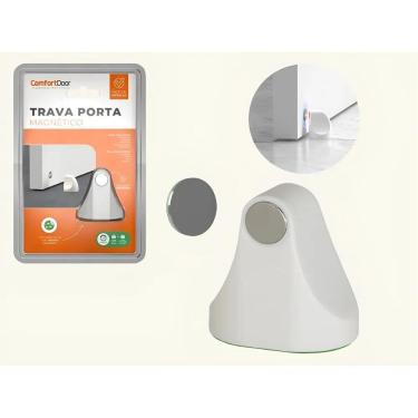 Imagem de Fixador Trava Porta Magnético Prendedor Ade Branco