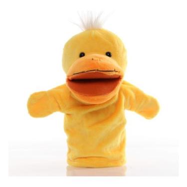 Imagem de Fantoche Pato de Pelúcia 25cm  Brinquedo Educativo e Divertido - wb