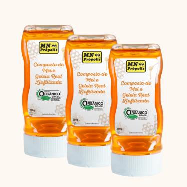 Imagem de Kit 3X: Composto de Mel e Geléia Real Orgânico MN Food 280g