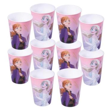 Imagem de Kit 10 Copos Frozen 320 ml Para Lembrancinhas De Aniversário Colecioná