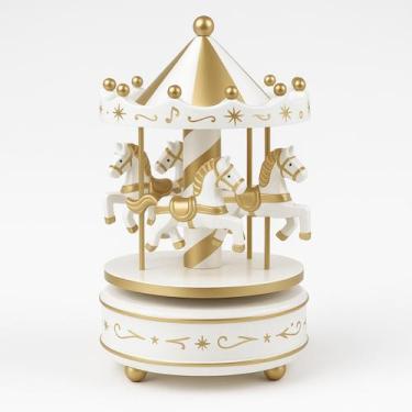 Imagem de Carrossel Musical a Corda Caixinha De Enfeite Para Decoração - Zein, B