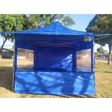 Imagem de Kit Tenda para Feirante 3x3 Nylon - Goiania Tendas, azul royal