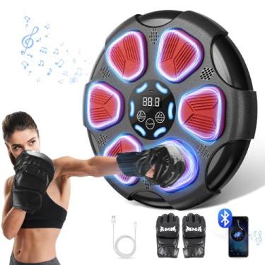 Imagem de Máquina de boxe Nicebook Music com luvas Bluetooth Red