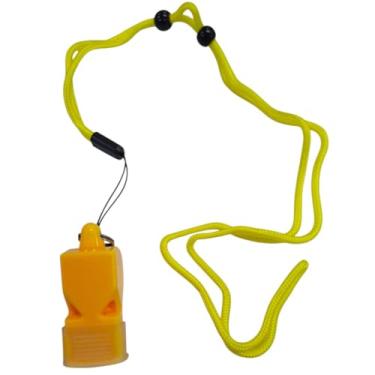 Imagem de Apito Profissional Árbitro Juiz Com Cordão Potente 120dbs - Amarelo