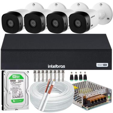 Imagem de Kit 4 Câmeras Intelbras Vhl 1220b Full Hd Dvr De 8ch 1008-c 500gb