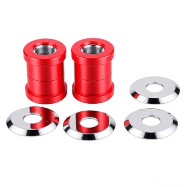 Imagem de Buchas de elevação de guidão de poliuretano preto uretano fr Harley Softail Dyna Sportster Chopper vermelho e preto