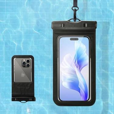 Imagem de Bolsa flutuante impermeável para celular de até 7,2 polegadas, bolsa seca para mergulho com cordão, capa protetora para iPhone16 15 14 13 12 11 Pro Max Plus XR, sensibilidade subaquática ao toque e