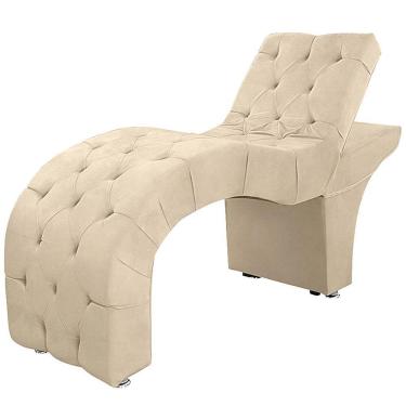 Imagem de Maca Estofada Capitone Reclinável Julia Para Estetica Facial Sombrancelha E Cílios Suede Bege