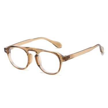 Imagem de Óculos de Sol Rivets Feminino UV400 Masculino com Lentes Transparentes e Armação para Esportes ao Ar Livre, Corrida e Ciclismo, Cor Chá Transparente