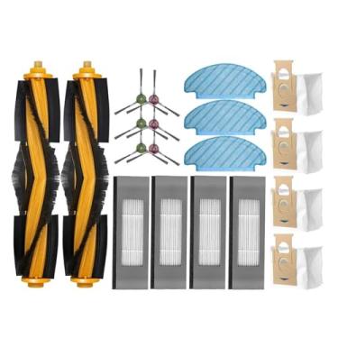 Imagem de Compatible With Ecovacs Deeboot N10 / N10 Plus Accessories Main Side Brush Hepa Filter Dust Bag Mop Cloth Robot Vacuum Cleaner Spare Parts(Light Grey)