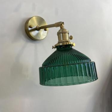 Imagem de Luminária de parede nórdica moderna em latão com LED, estilo retrô americano, para sala de estar, quarto, escritório, hotel, casa de campo, corredor ou qualquer outro ambiente (Estilo 40)