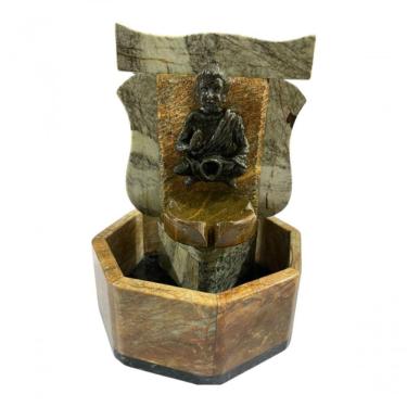 Imagem de Fonte De água Cascata Pedra Sabão Buda Chafariz Decoração