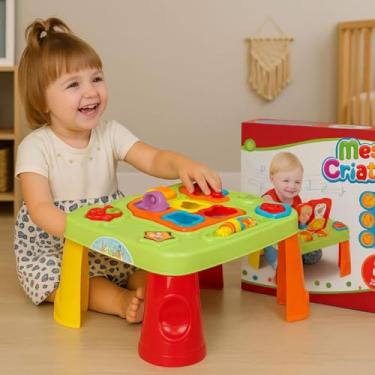 Imagem de Mesa Criativa Infantil com Sons e Atividades, Mesa de Aprendizagem Multifuncional, Brinquedo Educativo para Crianças