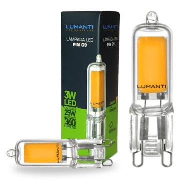Imagem de Lâmpada Led Halopin 3W 220V G9 Branco Quente 2400K - LUMANTI, 220V