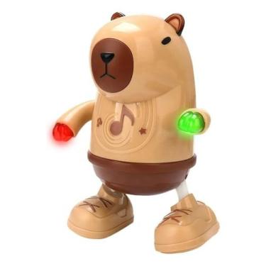 Imagem de Capivara Dançante infantil Brinquedo Musical Com Luzes Led Colorido - 
