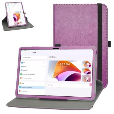 Imagem de MAMA MOUTH Capa giratória OSCAL Elite 1, Honor Pad 9 Pro, suporte rotativo de 360 graus com capa de padrão fofo para tablets OSCAL Elite 1/Honor Pad 9 Pro de 12,1 polegadas, roxo