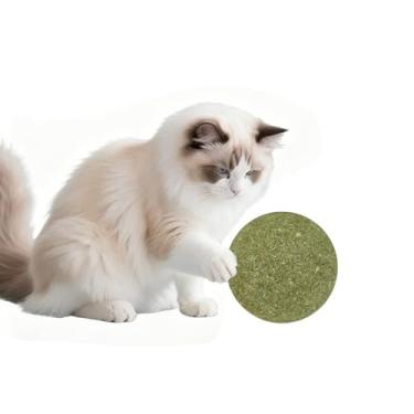 Imagem de humyeam Bolas de erva de gato para gatos – bola de erva-dos-gatos de 5 cm de diâmetro, brinquedo interativo para gatos internos, bolas de lamber mamilos para gatos