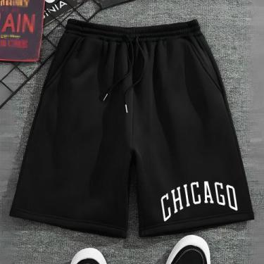 Imagem de Short Masculino Moletinho Chicago Moda Gringa Look Despojado - Hs, Pre