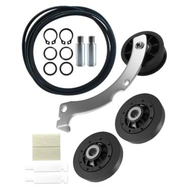 Imagem de Kit de reparo de secador com rolo, polia intermediária, correia cilíndrica e deslizamento de tambor compatível com Speed Queen 1992 Substitui RB170002 D516792 D511255P RB170003