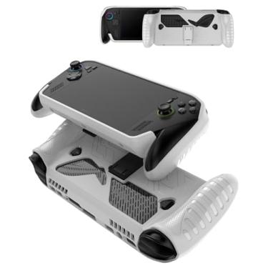 Imagem de Capa para ROG Xbox Ally X/ROG Xbox Ally (2025) 17.8 cm TPU Grip Case – Capa protetora completa antiderrapante à prova de choque com suporte, proteção antiarranhões para console de jogos (branca