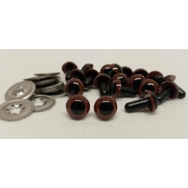 Imagem de Olhos de segurança castanhos castanhos de 21 mm Sassy Bears (5 pares) para ursos, bonecas, fantoches, artesanato