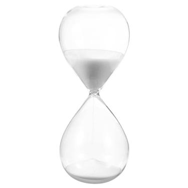 Imagem de PATIKIL Temporizador de areia de 30 minutos, relógio de areia, vidro e ampulheta, temporizador para sala de estar, casa, escritório, restaurante, decoração, branco