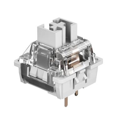 Imagem de CORBOBO Interruptores LEOBOG Graywood V3 100 peças para teclado mecânico Barebones, interruptores lineares pré-lubrificados de 3 pinos, 40 gf, kit de interruptor de teclado para jogos personalizável